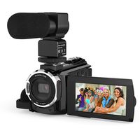 Andoer Camcorder 4K 1080P 48MP WiFi Digital Video Camera Recorder with External Microphone Novatek 96660 Chip 3inch Capacitive Touchscreen IR Infrared Night Sight 16X Digital Zoom