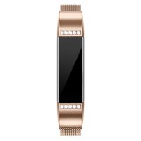 QusFy Metal Bands Compatible with Fitbit Alta/Alta HR/Ace, Stainless Steel Metal Replacement Accessories Small with Diamond Dressy Design for Women Men, Silver, Black, Rose Gold, Colorful, Champagne