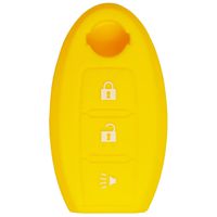 qualitykeylessplus Yellow Rubber Case Silicone Protective Cover for Nissan Remotes with Free KEYTAG