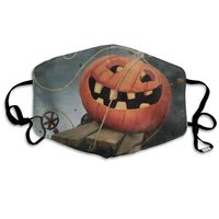 Face Mask Holiday Fun Pumpkin Moon Bat Trendy Cycling Half Face Earloop Face Mask for Boys