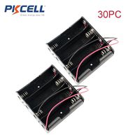 4 Slots 18650 Battery Storage Case Holder With 5.5" Wire Leads (30pc)