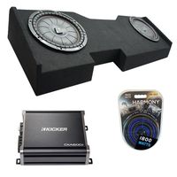 Compatible with 2014 - UP Chevy Silverado Crew Cab Kicker CompVT CVT12 Dual 12" Sub Box CXA600.1 (Renewed)