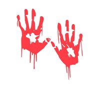 Laptop Stickers，Computer Sticker Decals - Red Handprint