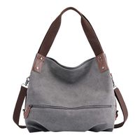 GateLie Hot!!Unisex Solid Color Multi-Function Bags Large Capacity Canvas Shoulder Messenger Crossbody Handbag Outdoor Travel Rucksack (Gray)