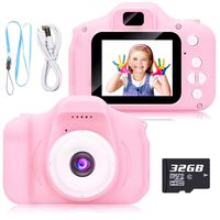 XXMANX Kids Digital Camera 1080P HD Photography Video Function with 32GB Memory Card for 3 4 5 6 Years Old Boys Girls