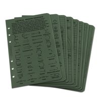 Rite in the Rain All-Weather Tactical Reference Card Set, 4 5/8" x 7", Green (No. 9200-R)