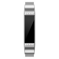 QusFy Metal Bands Compatible with Fitbit Alta/Alta HR/Ace, Stainless Steel Metal Replacement Accessories Small with Diamond Dressy Design for Women Men, Silver, Black, Rose Gold, Colorful, Champagne