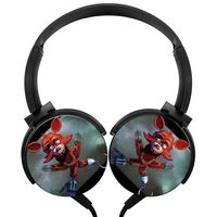 Foxy Flag Stereo Headphones Lightweight With Mic Over Ear, Cute Headsets For Iphone, Ipad, Smartphone And Tv 3.5Mm Black