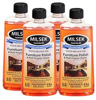 Milsek Furniture Polish and Cleaner with Orange Oil, 12-Ounce, Pack of 4, OR-4