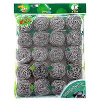 JD Home Stainless Steel Sponges Stainless Steel Scrubber, Scrubbing Scouring Pad, Steel Wool Scrubber, Metal Scouring Pads, Stainless Steel Scourer Pot Brush for Kitchens