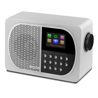 LEMEGA M2+ Smart Radio with Internet Radio, FM Radio, Bluetooth, Spotify, WiFi, Headphone-Out, USB MP3, AUX-in, Clock, Alarms, Sleep, Snooze, Colour Display & App Control (Satin White) (Renewed)