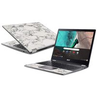 Mightyskins Skin Compatible with Acer Chromebook Spin 13 (2018) - White Marble | Protective, Durable, and Unique Vinyl Decal Wrap Cover | Easy to Apply, Remove, and Change Styles | Made in The USA