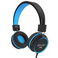 Elecder i42 Kids Headphones, Safe Volume Limited 85dB, Foldable Adjustable On Ear Headphones, 3.5mm Jack Compatible with iPad, Cellphones, Computer, MP3/4 Kindle Tablet Airplane School (Black/Blue)