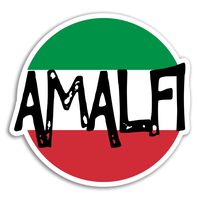 2 x 10cm Amalfi Vinyl Stickers - Italy Flag Travel Sticker Laptop Luggage #18206 (10cm Wide)