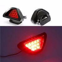 Ecosin Fashion Universal F1 Style 12 LED Red Rear Tail Third Brake Stop Safety Lamp Light Car