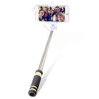 NEW Foldable Super Mini Wired Selfie Stick Handheld Extendable Monopod -Built in Bluetooth Shutter Non-slip Handle Compatible with iphone 4s, 5s, 6, 6 Plus, Samsung Galaxy S3, S4, S5, S6, Note 2, 3, 4, 5, Nexus 5, 6, HTC One