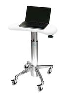 Kidney Laptop Cart, Glacier White