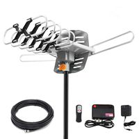 HDTV Digital Antenna -150 Miles Range w/ 360 Degree Rotation Wireless Remote - UHF/VHF/1080p/ 4K Ready(Without Pole). Upgraded 2019 Version