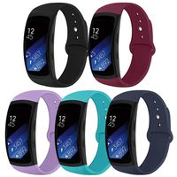 OenFoto Sports Band Compatible Gear Fit2 Pro/ Fit2, Replacement Silicone Accessories Strap Samsung Gear Fit2 Pro SM-R365/ Gear Fit2 SM-R360 Smartwatch -5-Pack