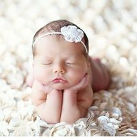 PePeng Newborn Photography Props, Use Soft 3D Rose Flower Backdrop Beanbag Rug to Create Memorable Kids Portrait Photography (Off - White)