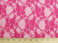 SyFabrics Stretch lace Fabric 58 inches Wide Fuchsia