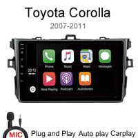 DAYO Double Din Car Stereo Android Auto Carplay Radios for Toyota Corolla 2007 2008 2009 2010 2011 Plug and Play Free External Microphone