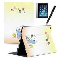 LJX iPad 7th Generation 10.2" 2019 Case Snoopy Cute Cartoon Cover PU Leather Stand Protection Smart Auto Sleep/Wake Shell Compatible for Apple iPad 10.2 inch 2019#H