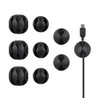 Avantree 9 Pack Long Lasting Cable Clips, Desktop Cord Holder & Hider, Charging Cable Drop Organizer & Management System for TV PC Laptop Home Office