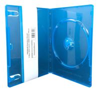 CheckOutStore (50) Premium Standard Single 1-Disc DVD Cases 14mm (Clear Blue)