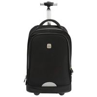 WEISHENGDA 18 inches Travel Wheeled Rolling Backpack for Business Adults and College Books Bag, Black