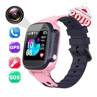Kids Smartwatch Waterproof GPS Tracker Phone Compatible iOS Android for Children 3-12 Girls Boys SOS Call Remote Camera Two Way Call Touch Screen Games Christmas Birthday