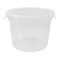 Rubbermaid Commercial Products Plastic Round Food Storage Container for Kitchen/Food Prep/Storing, 6 Quart, Clear, Container Only (FG572324CLR)