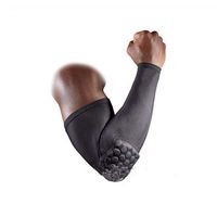 Mens Sport Basketball Shooting Elbow Pads Protector Support Guard Elastic Compression Arm Sleeve Warmers,Black,L