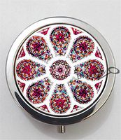 BlackKey Bohemian Pattern 3-Compartment Decorative Pocket Gift Box Case Organizer for Pill, Color 1 -2073