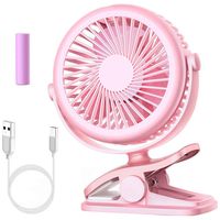 Stroller Fan, Cambond Clip On Battery Operated Fan with 3 Adjustable Speed for Baby Carseat Travel Camping, Pink