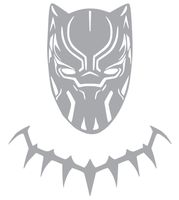 Black Panther Vinyl Sticker Decals for Car Bumper Window MacBook pro Laptop iPad iPhone (12" x 10.2", Silver)
