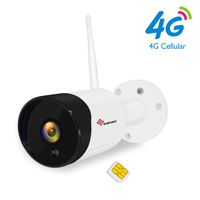 Sanan 1080P 4G LTE SIM Card GSM Outdoor Camera Mobile Cellular Security Camera No WiFi, Weatherproof, Night Vision, ONVIF, TF Card Slot Cloud Storage [US Version]