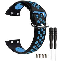 Veczom Band for Garmin Forerunner 35, Silicone Replacement Bands for Forerunner 35 Smartwatch Strap Sport Wristband with ScrewdriverAccessory (Black Blue)