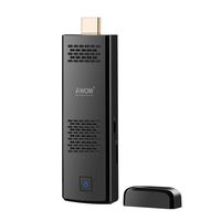 AWOW 64GB Compute Stick Windows 10 Pro Mini PC with Intel Z8350 Quad-core 1.44Ghz/4GB DDR3/802.11 ac Wi-Fi/USB 3.0/HDMI/Bluetooth 4.0/Micro SD/4K Black