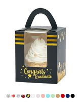 Yotruth Graduation Cupcake Boxes with Academic Hats Tassels Cap for School Graduation Favor 25 Sets (Choice Series)