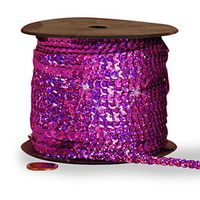 Fuchsia Sequin Trim 6 mm X 80 Yards