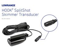 Lowrance SplitShot 2-in-1 Sonar Skimmer Transom Mount Transducer with High Chirp and DownScan Imaging