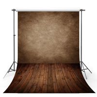 MEHOFOTO 5x7ft Photography Backdrop Concrete Dark Brown Wall Wood Floor Backdrop for Children Studio Props Photo Backgrounds
