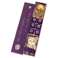 Topgee Soap Scented Flower Decorative Soaps for Bathroom Scented Bath Soap Rose Flower Petals Plant Soap Petals Gifts for Valentine's Day Women Girls Birthdays Gift