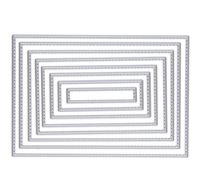 ZbFwmx Rectangle Cutting Dies Stencil DIY Scrapbook Album Paper Card Embossing Tool (ZbFDIES-Rectangle)