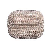 Eve.Ruan Fashion Glitter Diamond Case, Scratch Protection Cover Skin Case for AirPods Pro/3, Shock Absorbing Design, for Girls/Women/Her (Gold)
