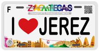 I Love Zacatecas Placas Licensed Plate