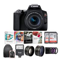 Canon EOS Rebel SL3 (BK) + EF-S18-55mm f/4-5.6 is STM Lens,96 GB Memory, Advanced Accessory and Travel kit