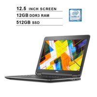 2020 Dell Latitude E7250 Ultrabook 12.5 Inch Business Laptop, Intel Dual-Core i7-5600U up to 3.2GHz, Intel HD 5500, 12GB DDR3 RAM, 512GB SSD, FP Reader, WiFi, HDMI, Windows 10 Pro (Renewed)