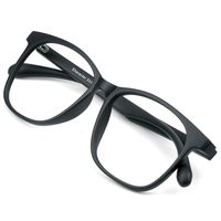 VisionGlobal Blue Light Blocking Glasses for Computer Reading or Gaming, UV 400 Anti Glare Lenses Help Reduce Eye Strain and Fatigue, Men and Women (Character_Black(c3), x4.25 Magnification)